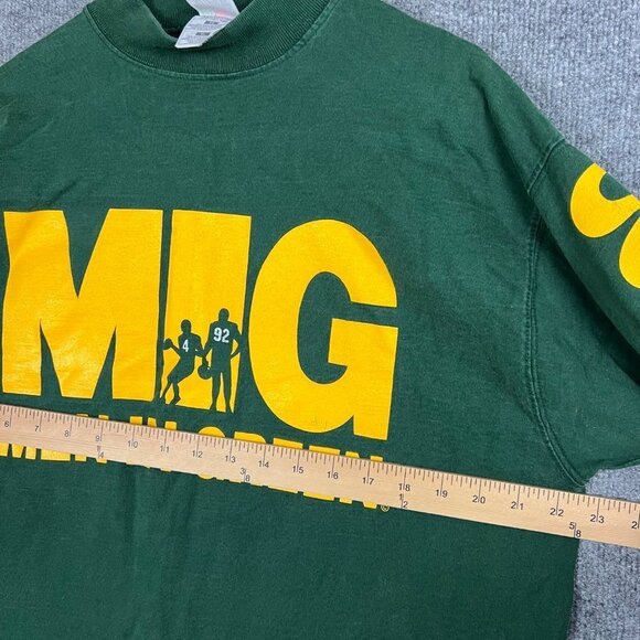VINTAGE Men In Green Packer Go Green‎ Bay Sweatshirt Men Size XL - Picture 6 of 9